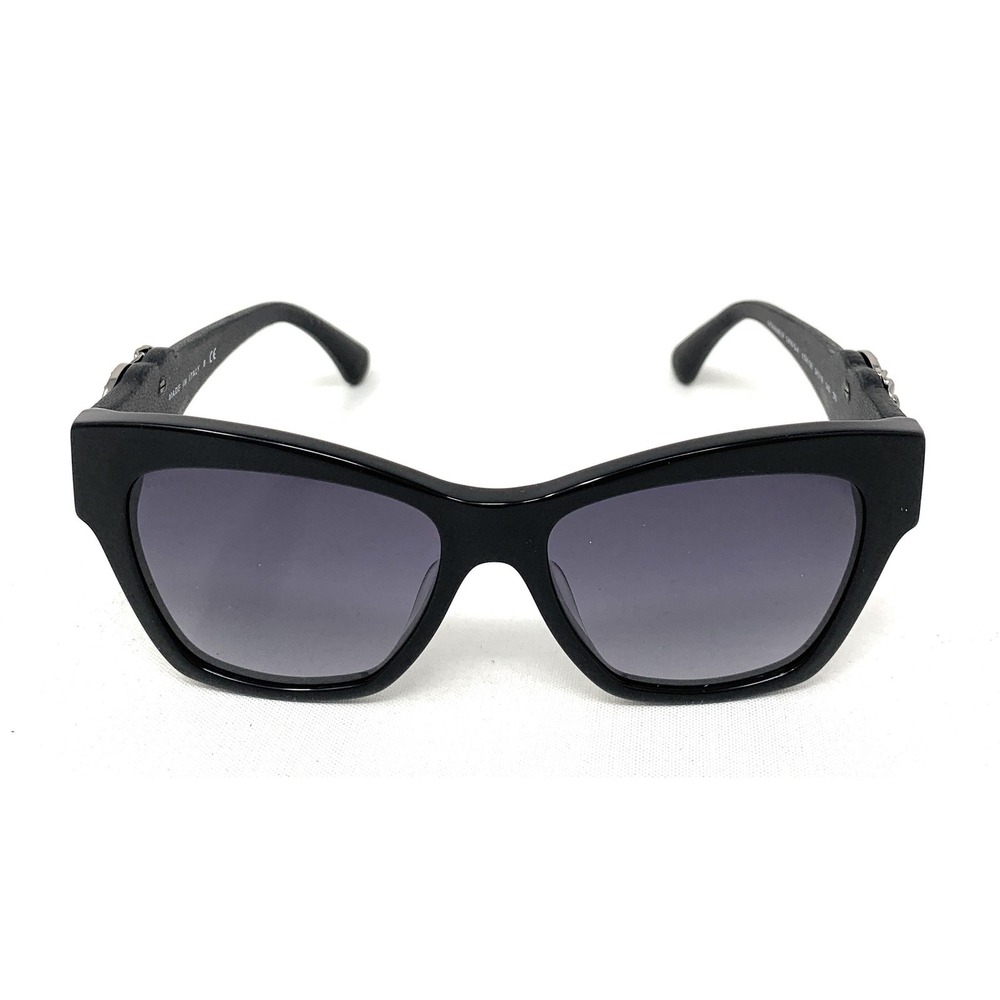 CHANEL Women's Sunglasses CH5456QA 501/S6 Black Black Grey 54mm - Picture 2 of 7